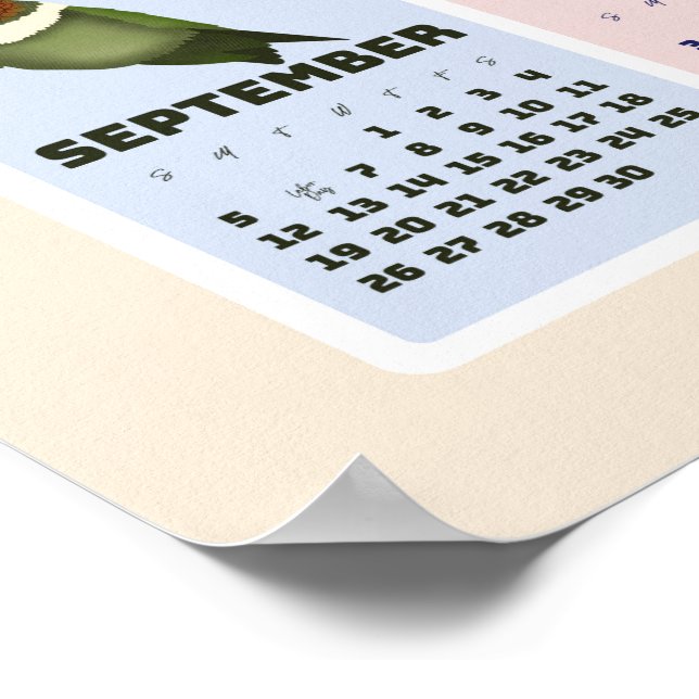 Austin Bird 2021 Kalender Poster (Ecke)