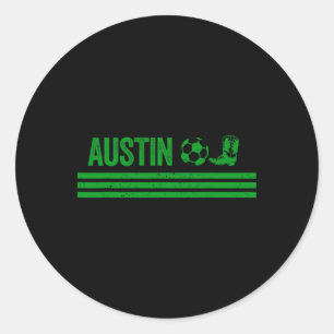 Austin Cowboy Stiefel Fußballclub  Runder Aufkleber