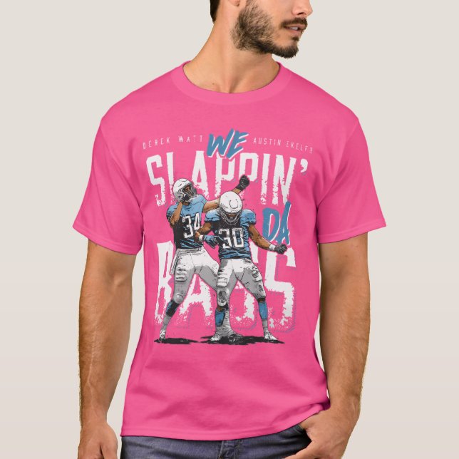 Austin Ekeler Derek Watt Slappin' Da Bass T-Shirt (Vorderseite)
