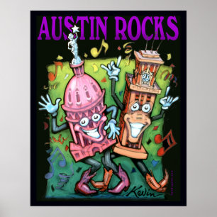 Austin-Felsen-Plakat Poster