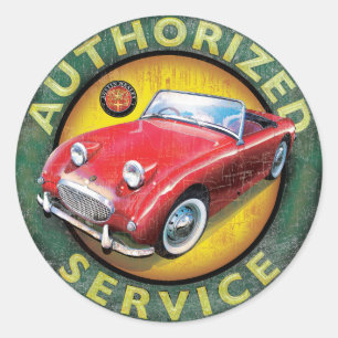 Austin Healey Frog eye sprite Runder Aufkleber