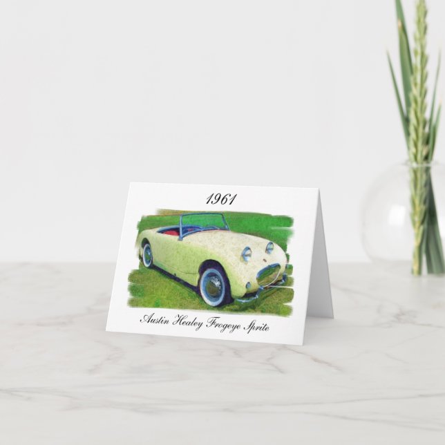 Austin Healey Frogeye Sprite, 1961 Karte (Vorderseite)