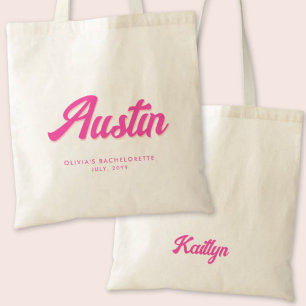 Austin Junggeselinnen-Abschied Personalisiert Tote Tragetasche