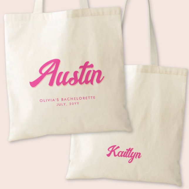Austin Junggeselinnen-Abschied Personalisiert Tote Tragetasche (Austin Bachelorette Party Tote Bag)