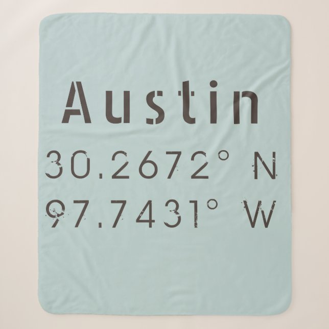 Austin Latitude und Länge Sherpadecke (Vorderseite)