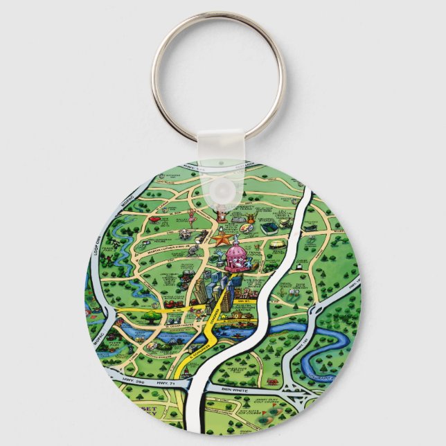 Austin Map Schlüsselanhänger (Vorderseite)