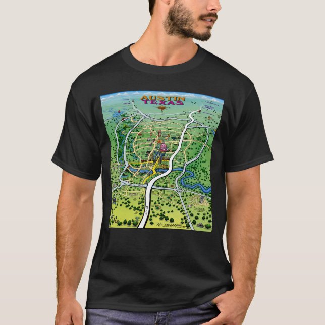Austin Map T-Shirt (Vorderseite)