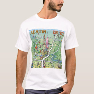 Austin Round Rock Texas Fun Karte T-Shirt