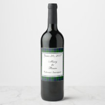 Austin Scottish Wedding Wine Label