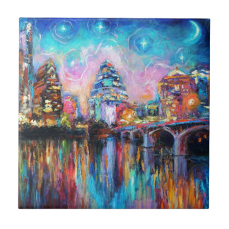 Austin-Skyline an den NachtStadtbild Fliese