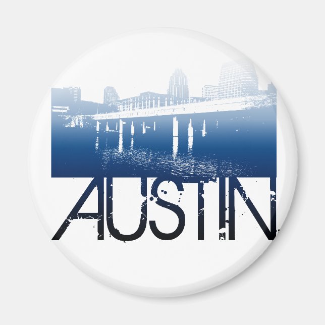 Austin Skyline Design Magnet (Vorne)