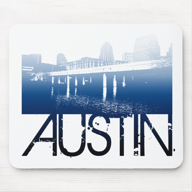 Austin-Skyline-Entwurf Mousepad (Vorne)