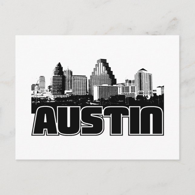 Austin Skyline Postkarte (Vorderseite)