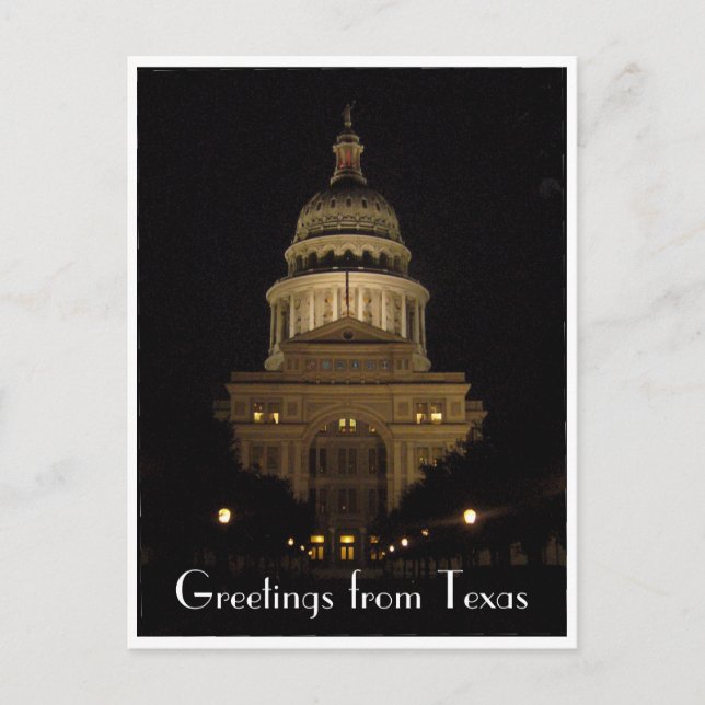 austin Staat Hauptstadt texas Postkarte (Vorderseite)