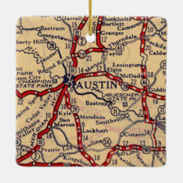 Austin Texas 1926 Karte Keramikornament