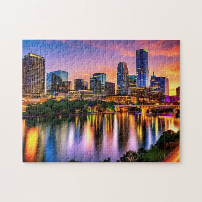 Austin Texas Art 1 Foto Puzzle Skyline Kunst Austi (Horizontal)