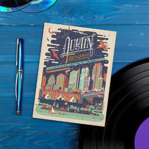 Austin, Texas - auch bekannt als: Bat City Postkarte