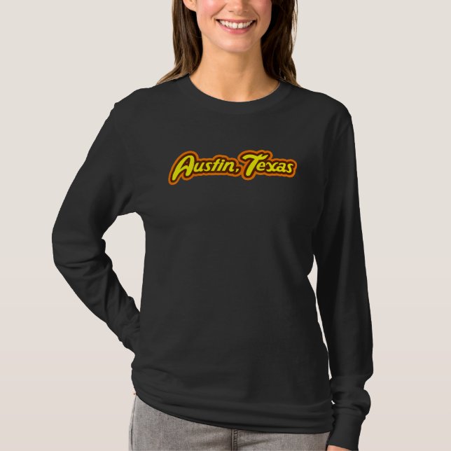 Austin Texas Candy Art Retro fühlen Sie sich Vinta T-Shirt (Vorderseite)
