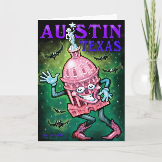 Austin Texas Card Karte (Vorderseite)