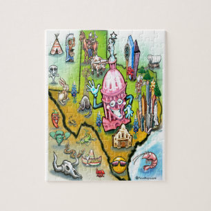 Austin Texas Cartoon Map