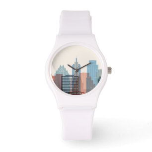 Austin, Texas City Skyline Armbanduhr