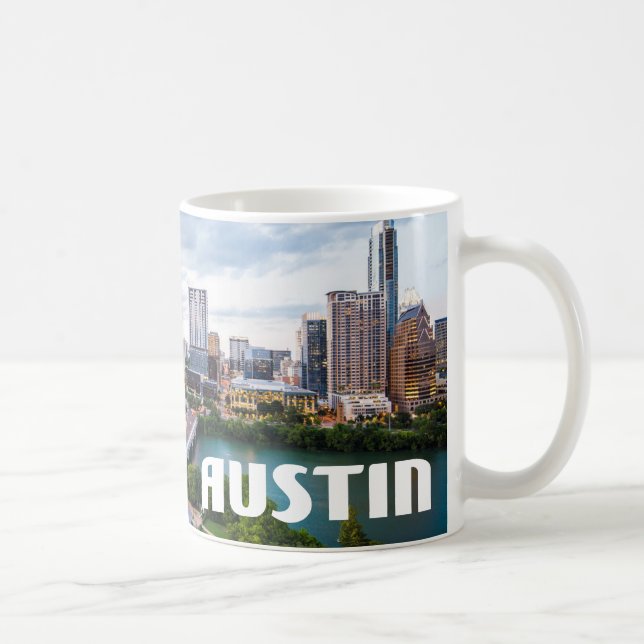 Austin, Texas City Skyline Foto Kaffeetasse (Rechts)