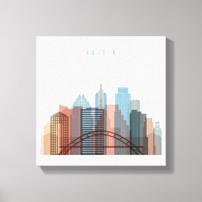 Austin, Texas | City Skyline Leinwanddruck (Vorderseite)