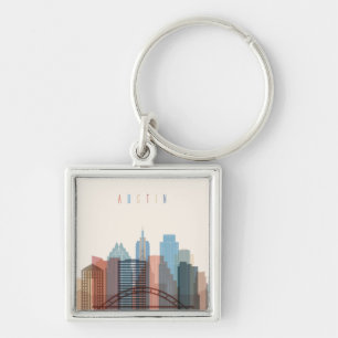 Austin, Texas City Skyline Schlüsselanhänger