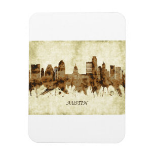 Austin Texas Cityscape Magnet