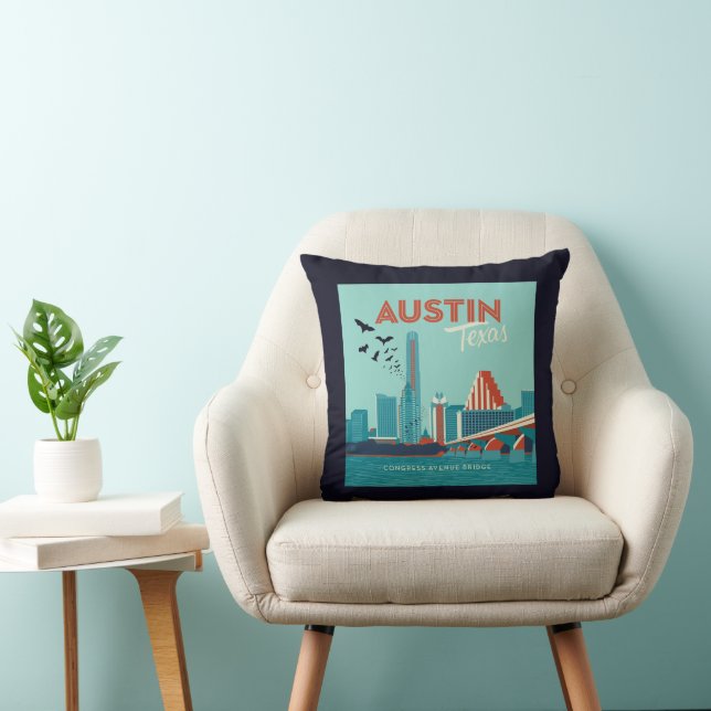 Austin, Texas | Congress Avenue Bridge Kissen (Stuhl )