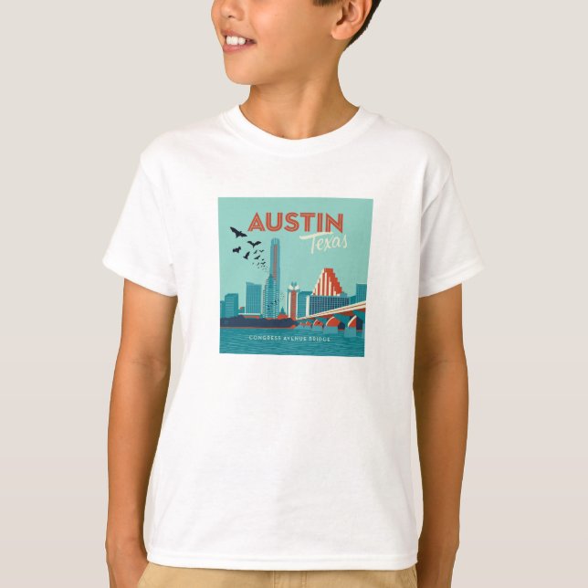 Austin, Texas | Congress Avenue Bridge T-Shirt (Vorderseite)