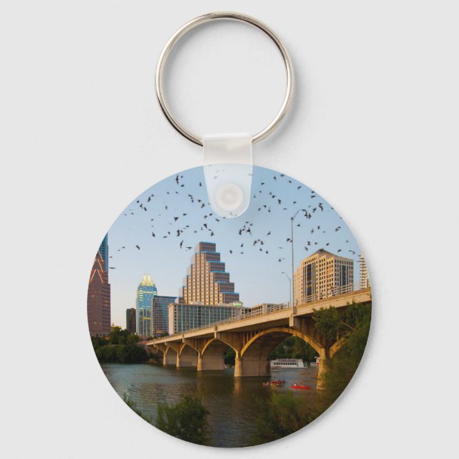 Austin, Texas Congress Bridge Bats Schlüsselanhänger (Vorderseite)
