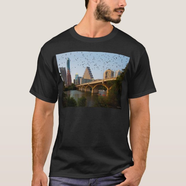 Austin, Texas Congress Bridge Bats T-Shirt (Vorderseite)