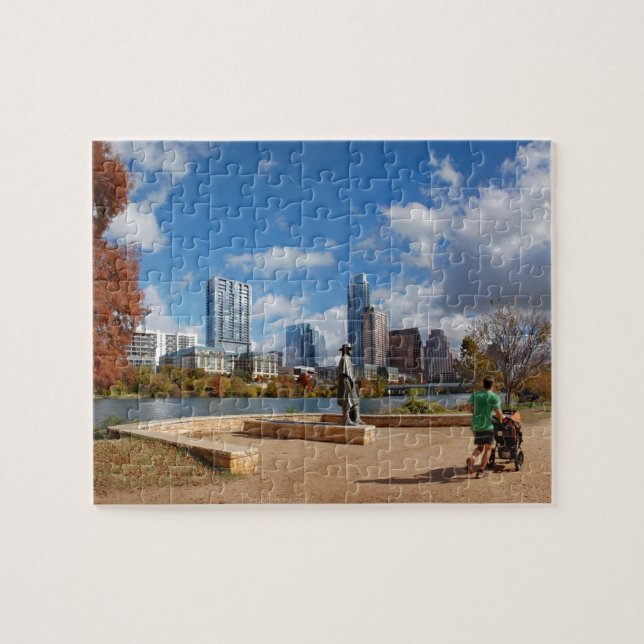Austin Texas Downtown Skyline - Ladybird Lake (Horizontal)