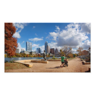Austin Texas Downtown Skyline - Ladybird Lake Fotodruck