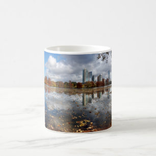 Austin Texas Downtown Skyline von Ladybird Lake Kaffeetasse