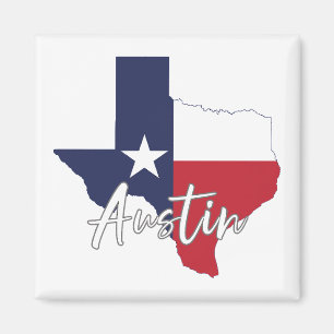 Austin, Texas Drapeau - Magnet