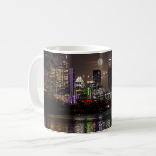 Austin, Texas Full Moon v2 Kaffeetasse
