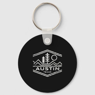 Austin Texas gibt Austin TX Outdoor Wandern Schlüsselanhänger