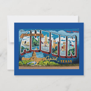 Austin, Texas Greetings Postkarte