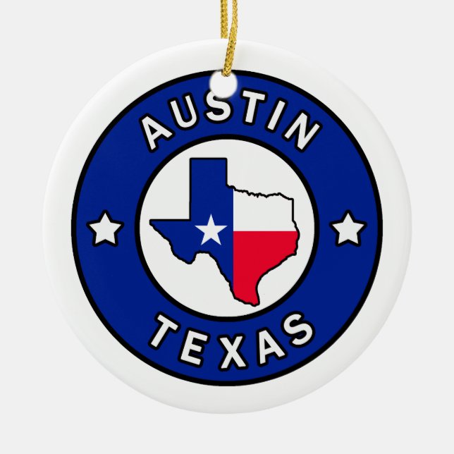 Austin Texas Keramik Ornament (Vorne)