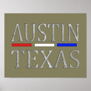 Austin Texas - Kunstdruck Poster