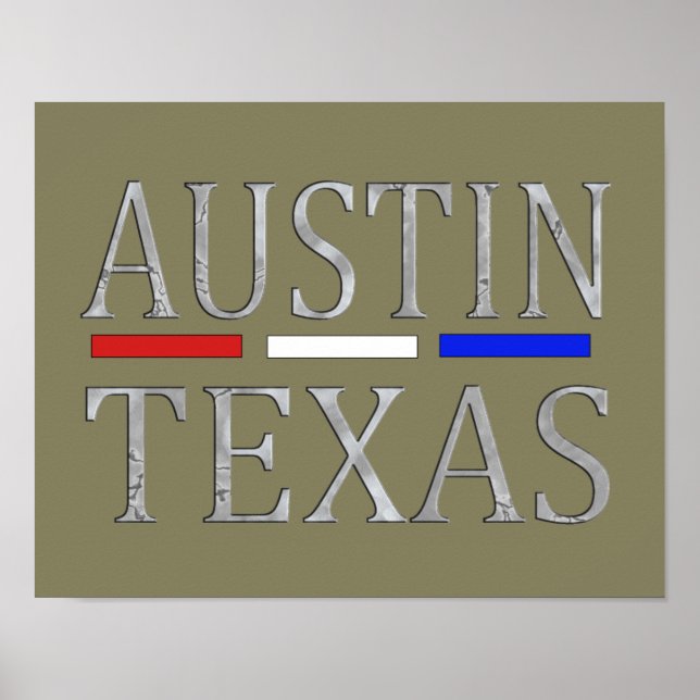 Austin Texas - Kunstdruck Poster (Vorne)