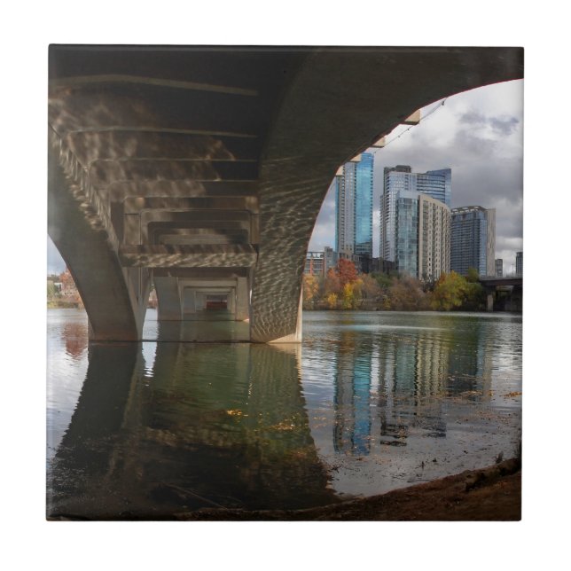 Austin Texas Ladybird Lake Trail Fußgängerbrücke Fliese (Vorderseite)