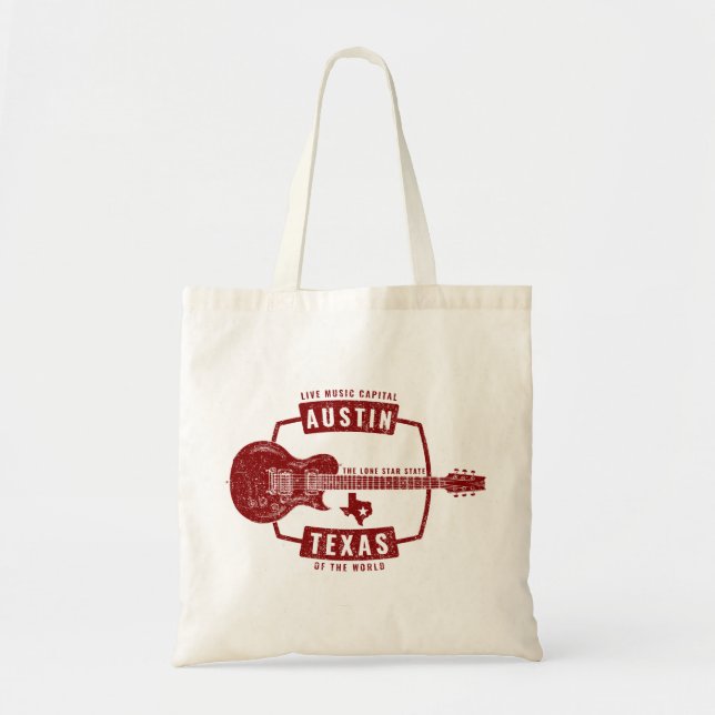 Austin Texas Live Music Guitar Tragetasche (Vorne)
