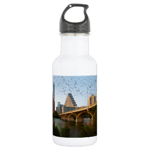 Austin, Texas mit Fledermäuse Edelstahlflasche