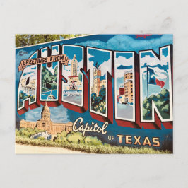 Austin Texas Mural Wall Postkarte