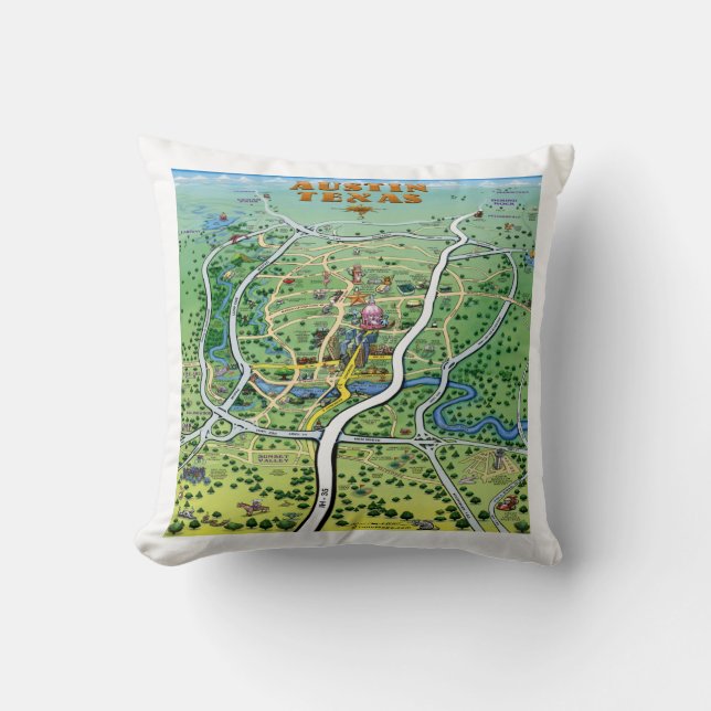 Austin Texas Pillow Kissen (Vorderseite)