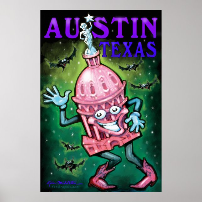 Austin Texas Poster (Vorne)