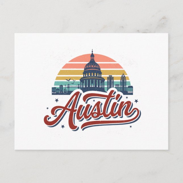 Austin Texas Postkarte (Vorderseite)